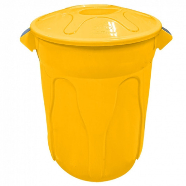 Cesto De Lixo Tipo Balde 100 Litros ( 02 Unidades ) Amarelo