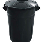 Cesto De Lixo Tipo Balde 100 Litros ( 02 Unidades ) Preto