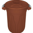 Cesto De Lixo Tipo Balde 100 Litros ( 02 Unidades ) Vermelho