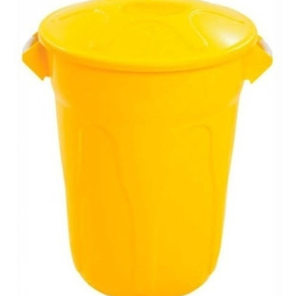 Cesto De Lixo Tipo Balde 60 Litros Amarelo