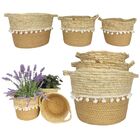 Cesto De Palha Rustico Organizador E Decorativo Partna 4027BR