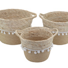 Cesto De Palha Rustico Organizador E Decorativo Partna 4027BR