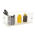 Cesto De Parede Aramado Com Madeira Pequeno Branco