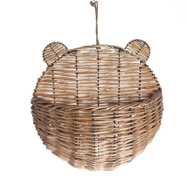 Cesto de Parede Redondo Bege 30 x 32 x 11 Oikos