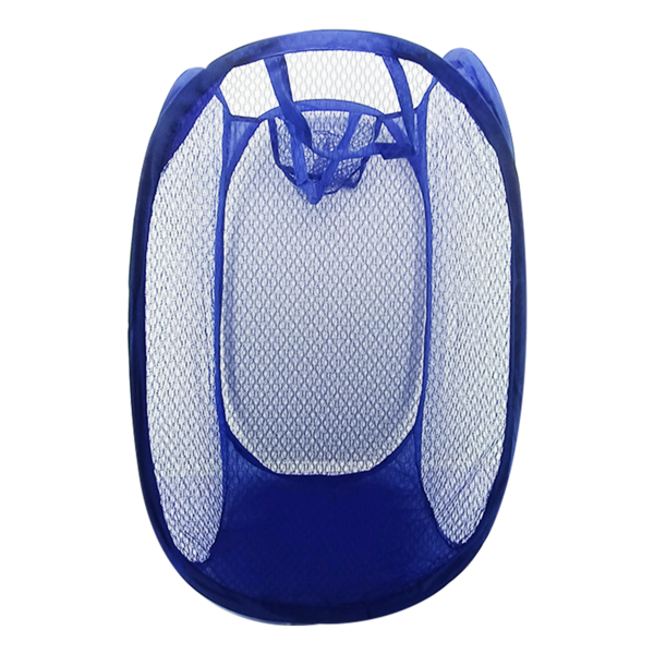 Cesto De Roupa Colorido Dobrável Poliéster 56cm Azul Marinho
