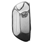 Cesto De Roupa Colorido Dobrável Poliéster 67cm Preto