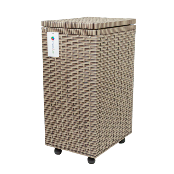 Cesto De Roupa Em Fita 26x34x57cm C/ Rodas