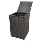 Cesto De Roupa Em Fita 35x35x57cm C/ Rodas - Grafite