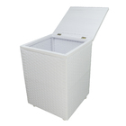 Cesto De Roupa Em Fita 40x40x57cm C/ Rodas - Branco