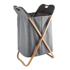 Cesto De Roupa Para Lavanderia Com Bambu Mimo Style Bh20405