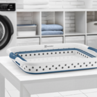 Cesto de Roupas Dobrável Plástico Branco e Azul 8,5x63x45,5cm Electrolux