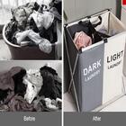 Cesto De Roupa Suja Duplo Cromado Organizador Roupeiro Para L