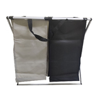 Cesto De Roupa Suja Organizador Duplo C Alça Dobravel Imperme