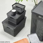 Cesto De Roupa Suja Tampa Grid 49l Organizador Área Serviço P