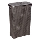 Cesto De Roupas 40l Com Tampa Chic Style Curver Marrom
