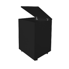 Cesto De Roupas Baú Roupeiro Tulha Com Rodízios Banheiro Lava