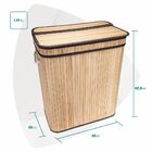 Cesto De Roupas Com Divisória Roupeiro Bambu Retangular Artik