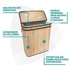 Cesto De Roupas Com Divisória Roupeiro Bambu Retangular Artik