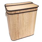 Cesto De Roupas Com Divisória Roupeiro Bambu Retangular Artik