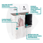 Cesto De Roupas Com Divisória Roupeiro Bambu Retangular Artik