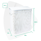 Cesto De Roupas Com Divisória Roupeiro Bambu Retangular Artik