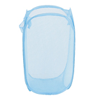 Cesto de Roupas Dobrável Retangular Azul PlastLeo