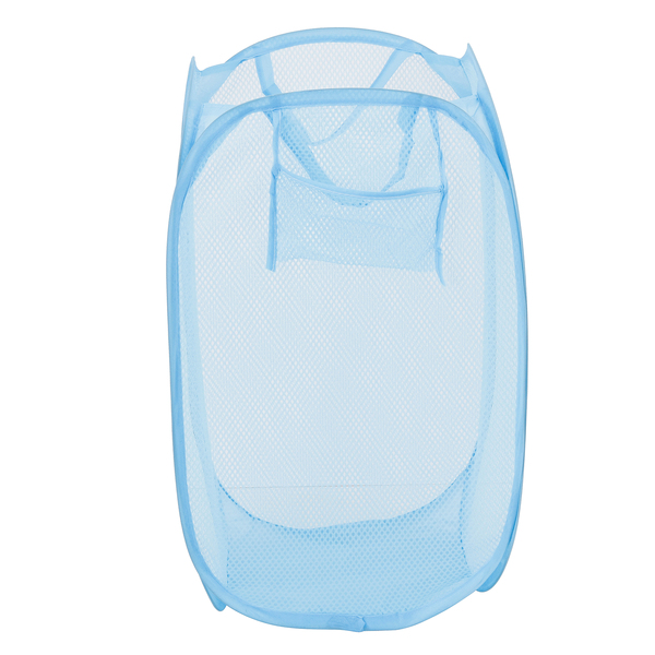 Cesto de Roupas Dobrável Retangular Azul PlastLeo