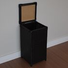 Cesto De Roupas Fibra Sintética 30x30x60 Preto