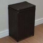 Cesto De Roupas Fibra Sintética 38x28x57 Argila Marrom Escuro