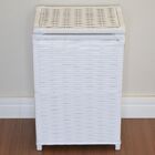 Cesto De Roupas Fibra Sintética 38x28x57 Branco