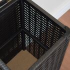 Cesto De Roupas Fibra Sintética C/rodinhas 30x30x60 Preto