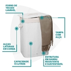 Cesto De Roupas Multiuso Roupeiro Bambu Retangular Artiko Pra