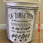 Cesto De Roupas Organizador Dobrável Com Tampa Ze - 50x40cm