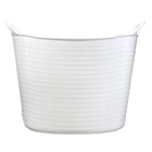 Cesto de Roupas Plástico Branco com Alça 35x29x35cm  Arthi