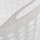 Cesto de Roupas Plástico Branco com Alça 55x44x44cm  Arthi