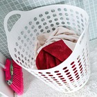 Cesto de Roupas Plástico Branco com Alça 55x44x44cm  Arthi