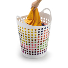 Cesto de Roupas Plástico Branco 55x44x44cm Arthi