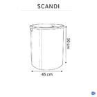 Cesto de Roupas Redondo 60L Scandi Cruz Moon Sensea