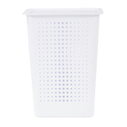 Cesto de Roupas Retangular 47L Branco Organizar OU