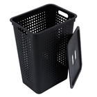 Cesto de Roupas Retangular 47L Preto Organizar OU