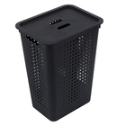 Cesto de Roupas Retangular 47L Preto Organizar OU