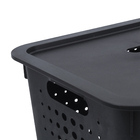 Cesto de Roupas Retangular 47L Preto Organizar OU