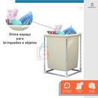 Cesto De Roupas Suja Organizador De Brinquedos Objetos Multiu