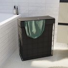 Cesto de Roupas Tecido Preto 60L 60x24x50cm Sensea