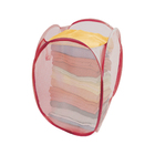 Cesto de Roupas Telado Vermelho 35x58cm PlastLeo