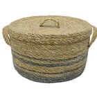 Cesto De Seagrass Organizador Com Tampa E Alças M