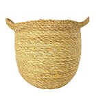 Cesto De Seagrass Palha Natural Trucas G 25cm  Lili Casa Único