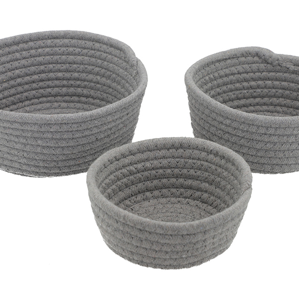 Cesto De Tricot Organizador Decorativo Conjunto 3 un 4024CZ