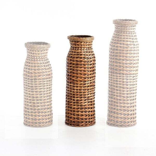 Cesto De Vime Decoração Medio Forma Vaso