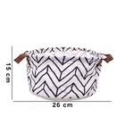 Cesto Decorativo Multiuso Organizador Zigzag Branco 15x26x26